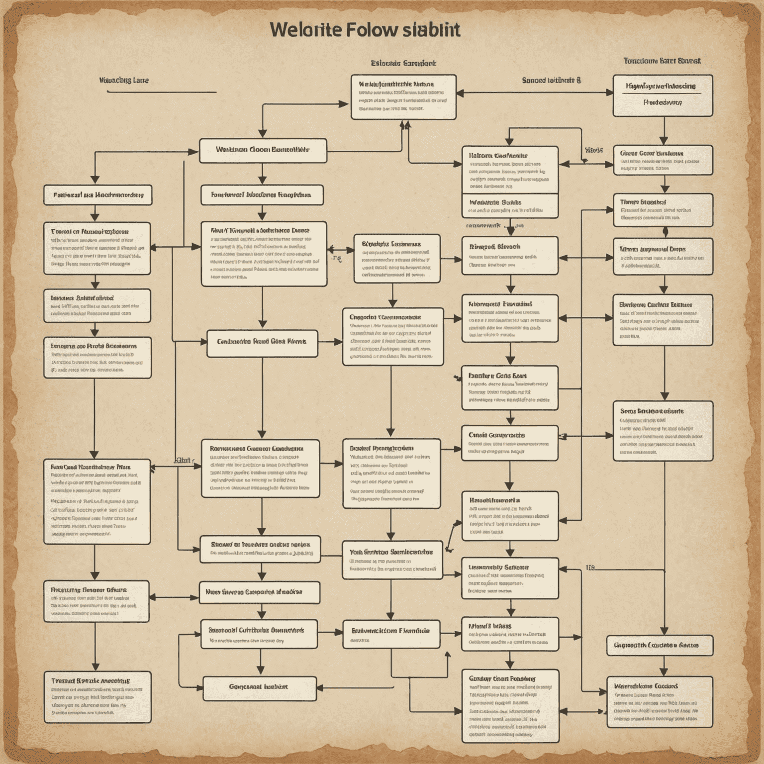 Imagen que muestra un diagrama de flujo de navegación de sitio web bien estructurado, con menús claros y una jerarquía visual que guía al usuario a través del contenido